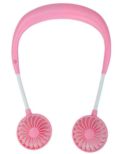 Portable USB charging fan with hanging neck design in various colors