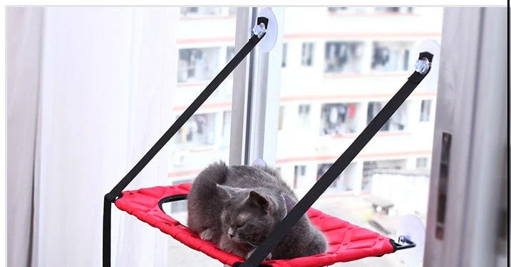 Cat Hammock Window Resting Seat Perch for indoor cats, available in multiple colors