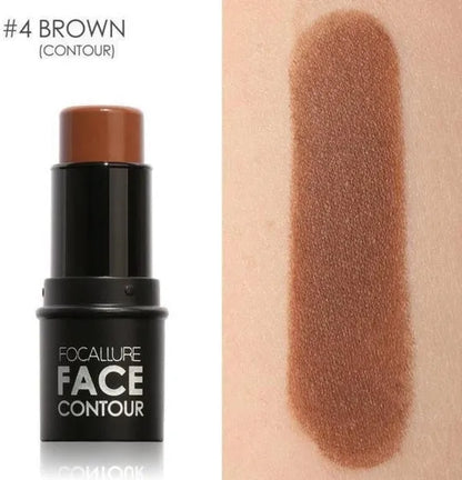 Powder face contour highlighter compact with four colour shade options for targeted facial highlighting
