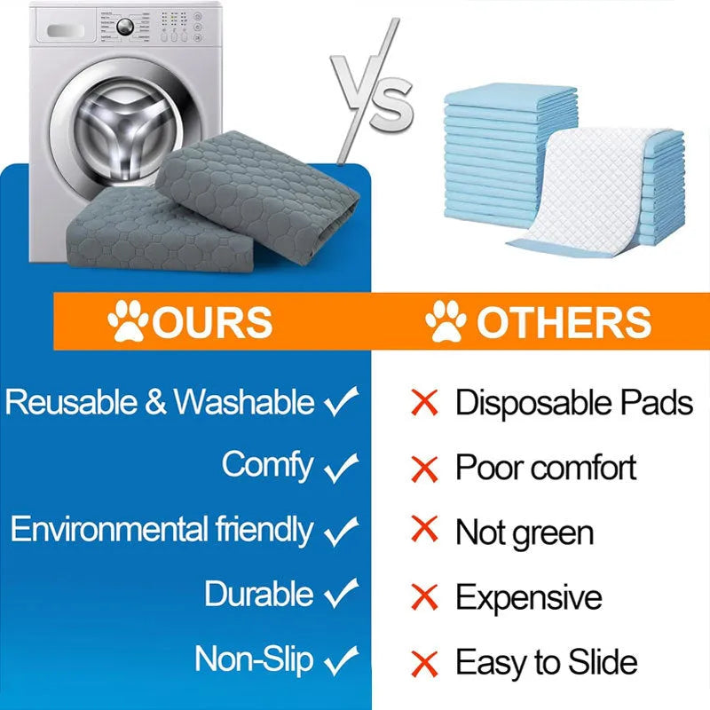 Pet Parents washable dog pee pad in neutral colour with waterproof backing