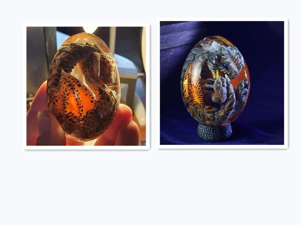 Lava Dragon Egg Desktop Decoration Dinosaur Egg Resin Crafts in various colors and styles