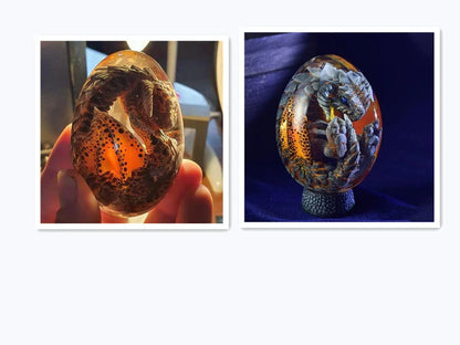 Lava Dragon Egg Desktop Decoration Dinosaur Egg Resin Crafts in various colors and styles