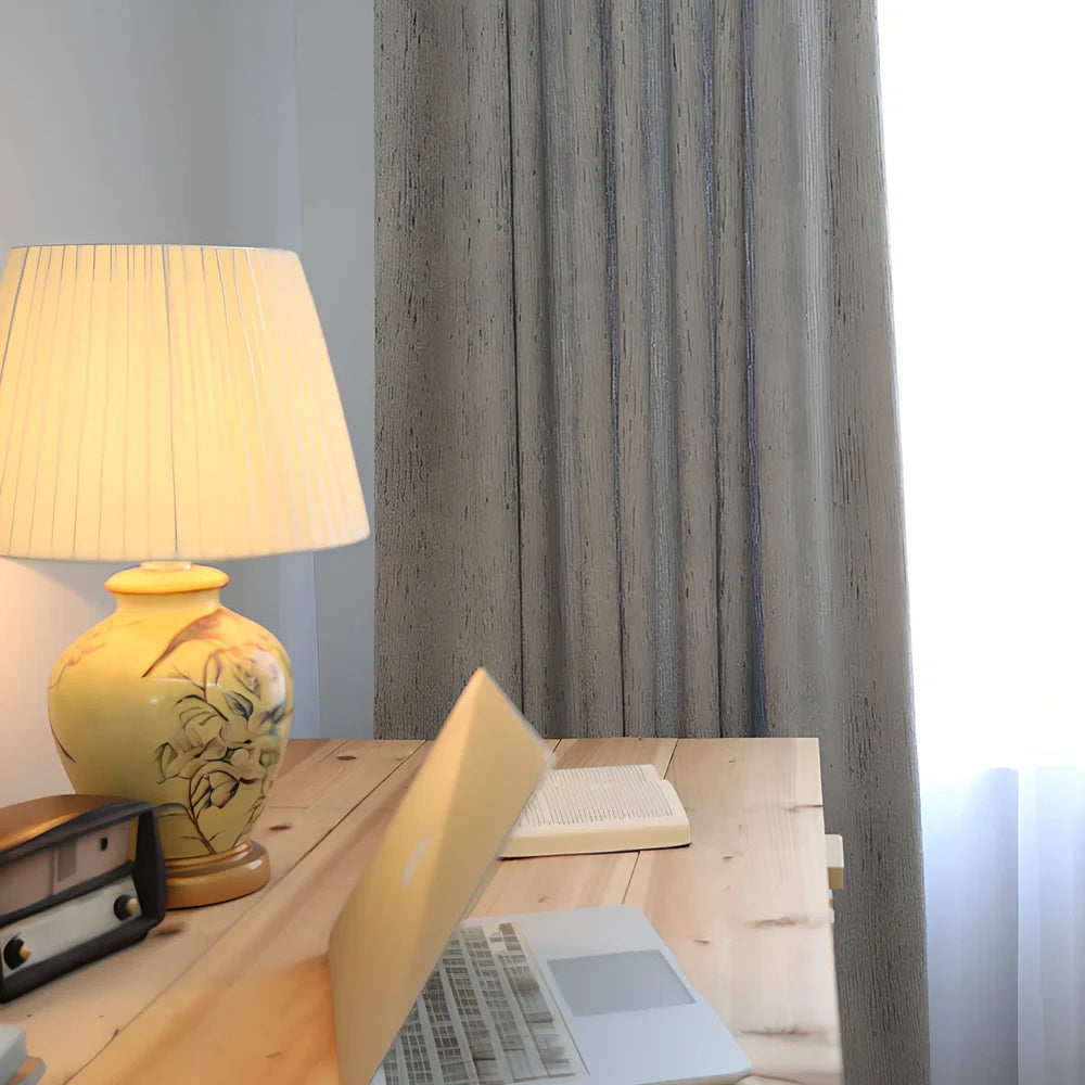 Solid colour polyester curtain fabric in blue, grey, purple, yellow with 40-70% shading for window use