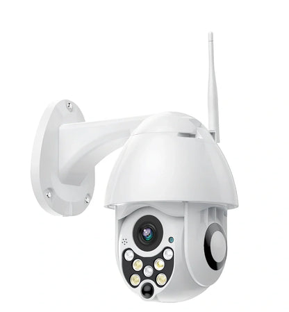 Outdoor dome WiFi surveillance camera with 1080p resolution and 15m infrared night vision capability