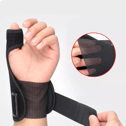 Thumb steel bar support hand guard for wrist injury recovery