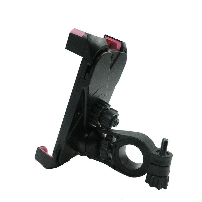 Black bicycle mobile phone holder with tough nylon support for secure phone placement