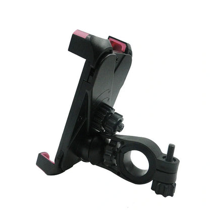 Black bicycle mobile phone holder with tough nylon support for secure phone placement