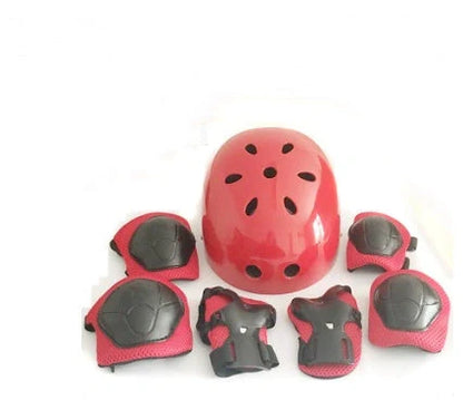 Bicycle helmet cover set with protective gear in multiple colors for extreme sports safety