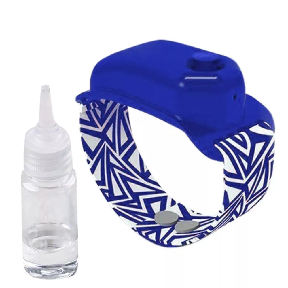 Hand sanitizer bracelet in various colors with portable dispenser for easy hygiene access