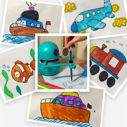 Painting robot for children, ABS plastic, 153 x 105 mm, English version with suction cup base