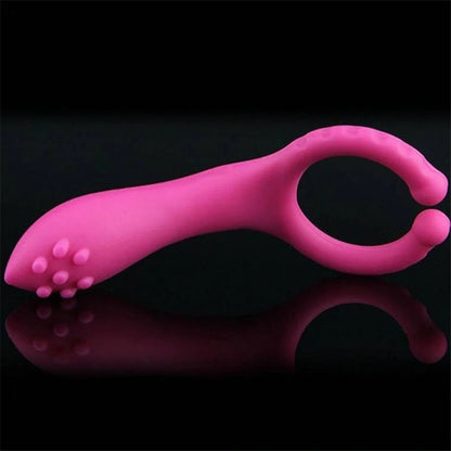 Electric G-point vibrator masturbation stick in rose red, compact and discreet design