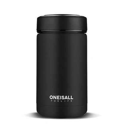 ONE IS ALL 400ml stainless steel insulated cup with 7.5cm diameter, black colour option