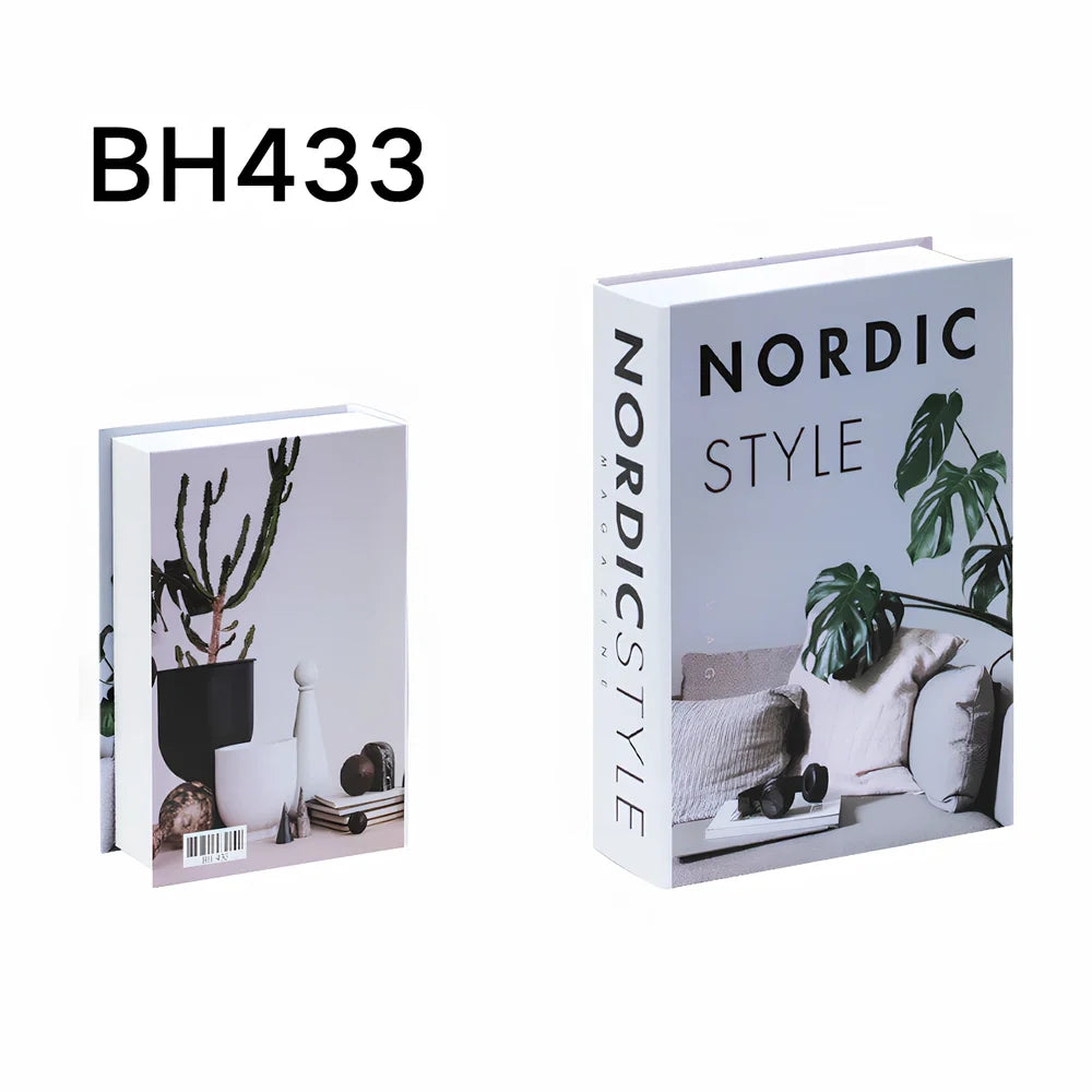 Simulation book ornament 27x18x6cm cardboard decorative prop with text design