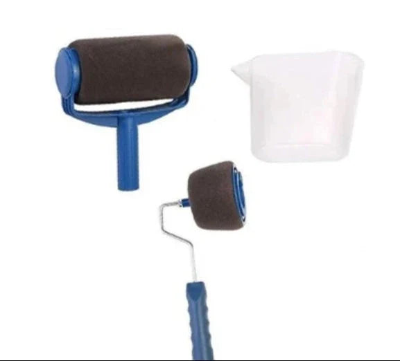 Versatile multi-function drum brush set for easy, mess-free painting on walls, furniture, and more