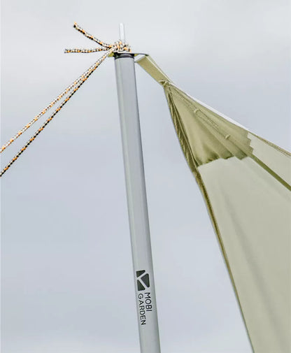 MU Gaodi Outdoor Rainproof Awning Tent with UV-proof canopy in morning mist white