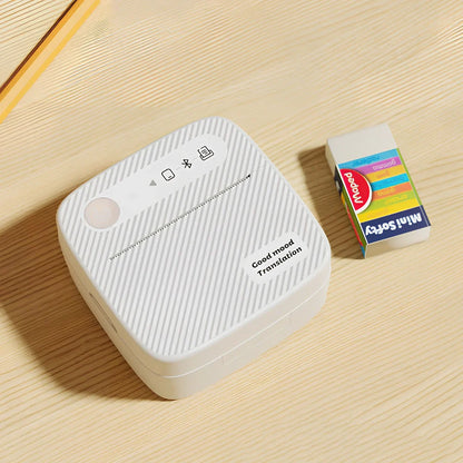 Portable mini label printer with Bluetooth connectivity and thermal printing technology