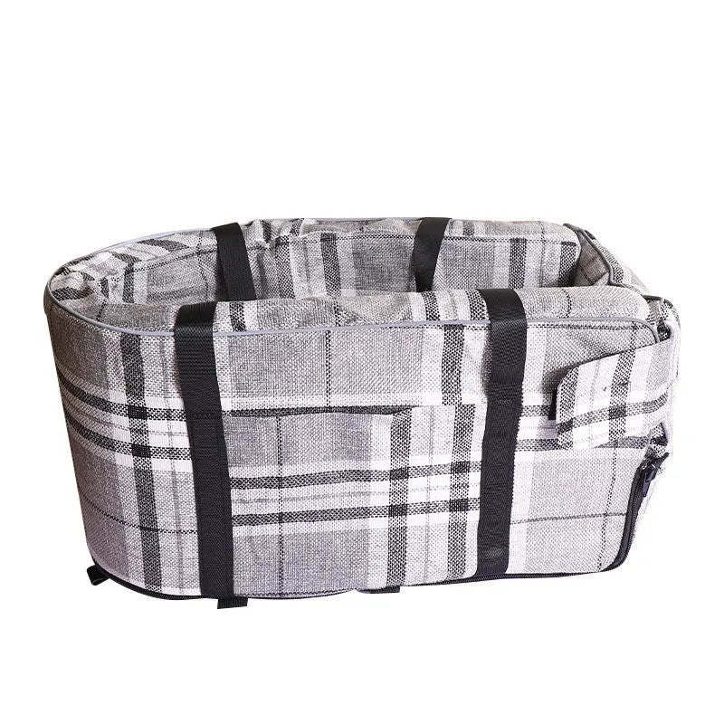 Outdoor pet kennel for car use with cloth construction and 25D sponge cushioning in multiple colour options