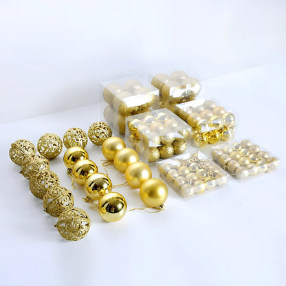 100 Christmas matte decorative balls in 12 colours including champagne, lake blue and rose red