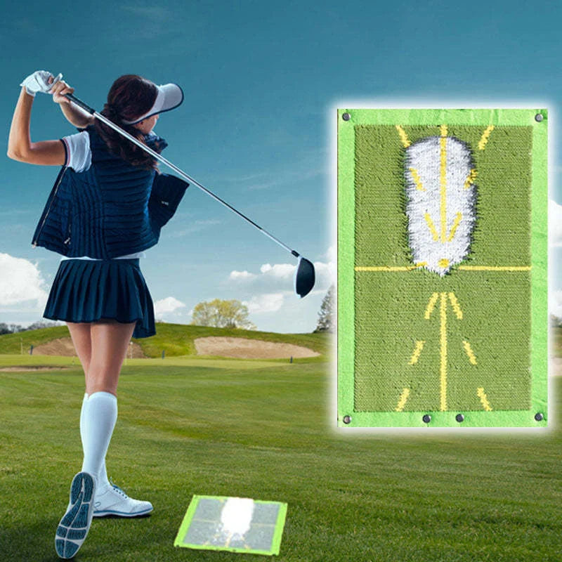 Portable Golf Swing Training Mat with directional detection for accurate swing analysis