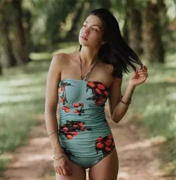 Women's XL Crochet Bandage Cut Out Monokini Swimsuit on beach