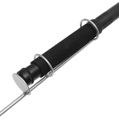 CL-LB-M7 white LED light unit mounted on top of an extended black telescopic fishing rod pole.