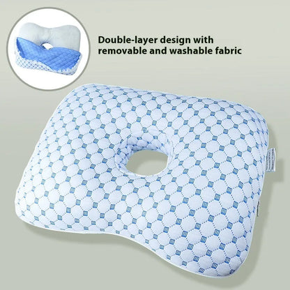 Beauty salon single hole ear pillow in Boer Gray colour, measuring 39x28x6cm with polyester fibre filling