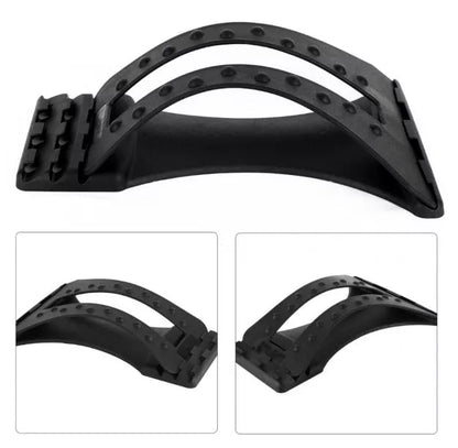 Adjustable Lumbar Corrector with 20 massage points in black, purple, or green