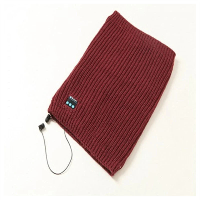 Knit Pullover Wireless Bluetooth Scarf in multiple colors with intuitive controls