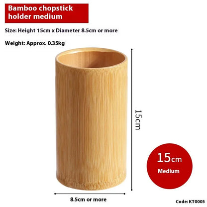 Bamboo chopsticks holder with creative styles, measuring 12-18cm in length, for portable utensil storage