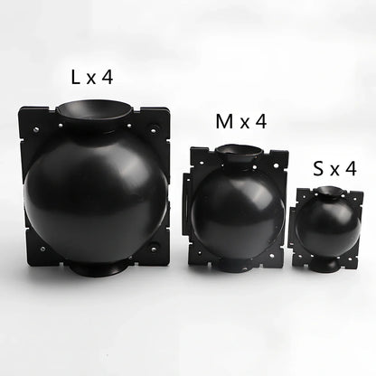 Black PP plastic plant rooting machine box for tree grafting, S size 10cm x 10cm with sealed lid for humidity control