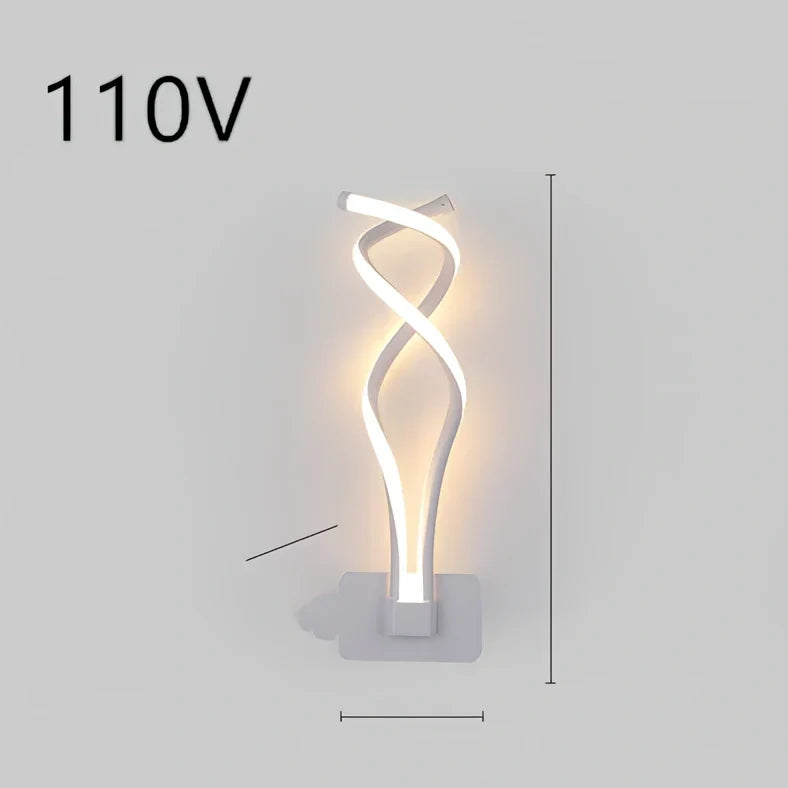 Nordic minimalist LED wall lamp in black with silicone shade, 220V for bedroom bedside use, 30000-hour lifespan