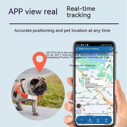 4G Pet Locator GPS Collar with BeiDou tracking for dogs and cats, waterproof design