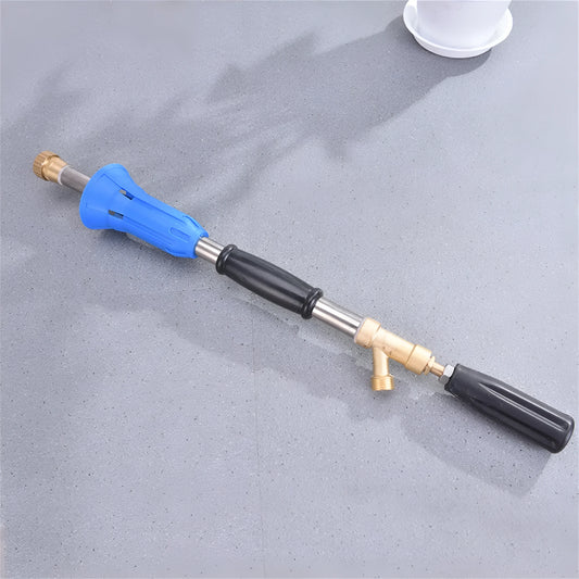 Plastic adjustable high-pressure submachine gun style agricultural spray gun for pesticide spraying.