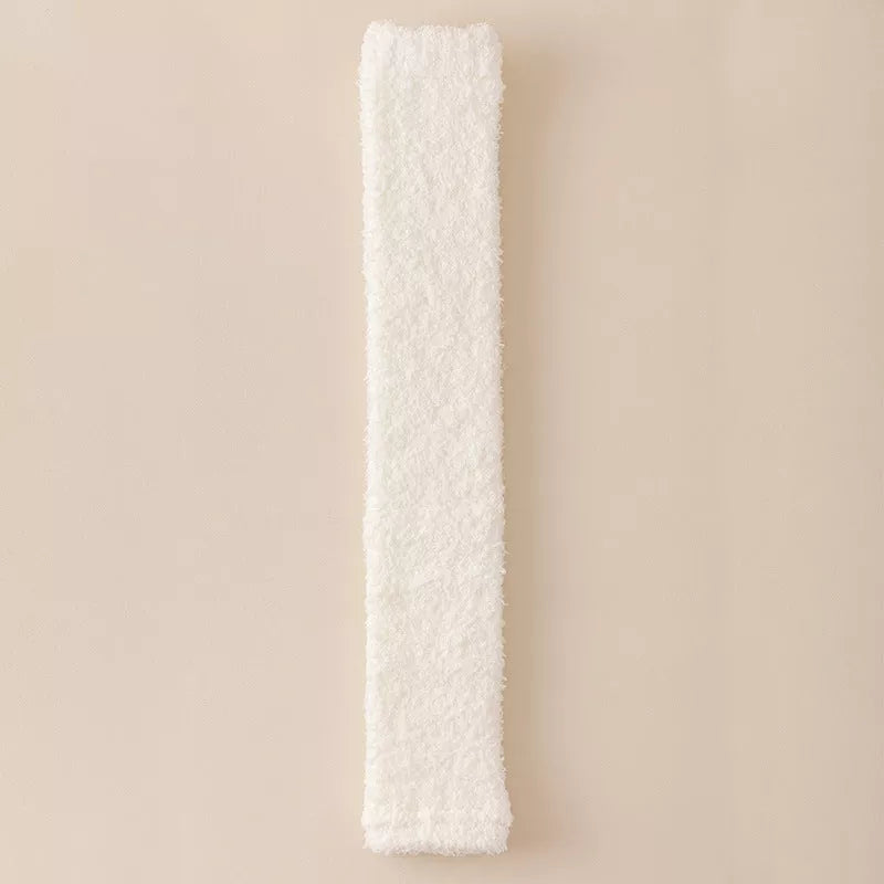 Winter warm plush socks for women with dual-purpose heel and knee protection