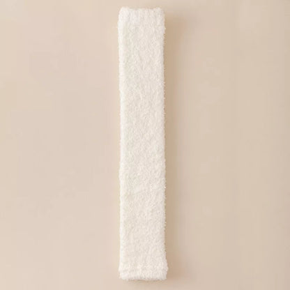 Winter warm plush socks for women with dual-purpose heel and knee protection