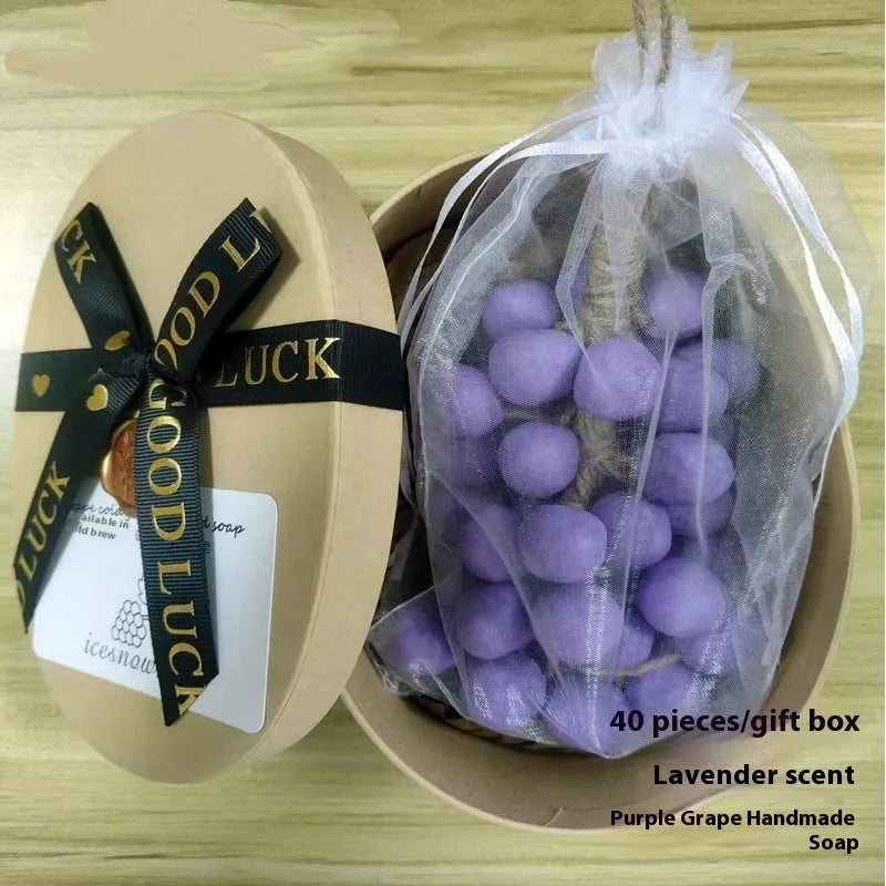 Handmade grape soap bar 120g with black green purple grape or litchi fragrance options