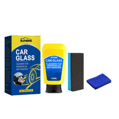150ml car windscreen cleaner bottle with sponge and microfibre cloth for automotive glass cleaning