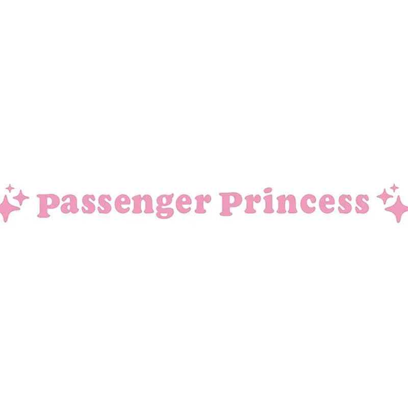 Passenger princess decorative sticker for car rearview mirror in multiple colour options