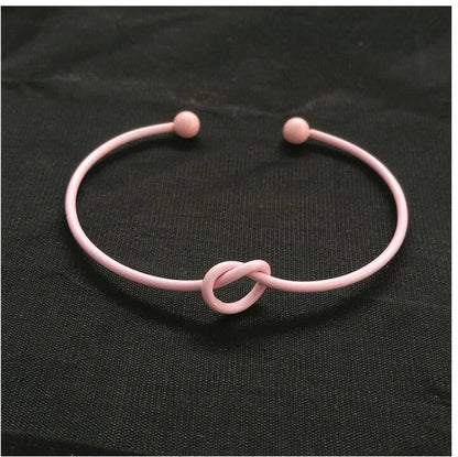 Elegant Knot O-Type Metal Openwork Bracelet with unique design for stylish women