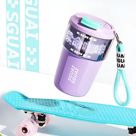 316 stainless steel portable coffee cup with 50mL capacity in blue, grey, orange, white, and purple colour options.