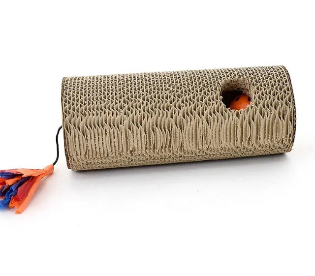 Cat scratching board made from environmental protection corrugated paper in picture colour