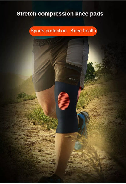 High Elasticity Knee Support in Black with Orange, Grey, Green, or Blue for arthritis relief and sports stability