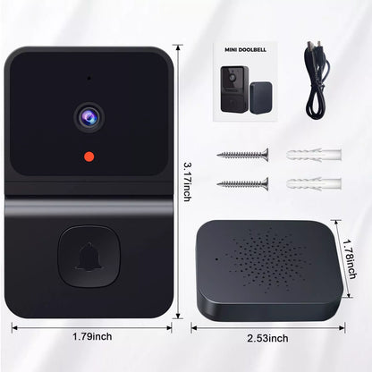 Intelligent Visual Doorbell Surveillance Camera in black and white options