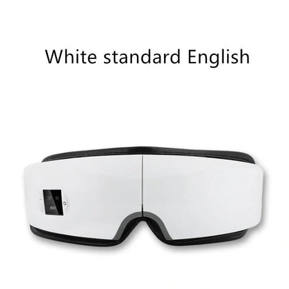 3D 4D Rechargeable Eye Massager with Bluetooth Music Player in black and white