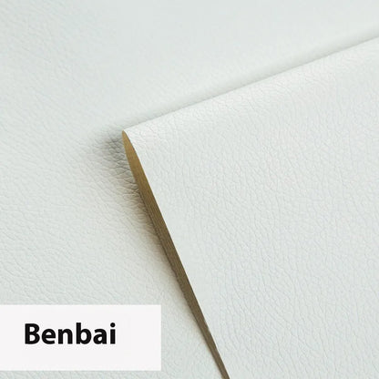 Self-adhesive leather repair patch 50cm x 138cm 0.5mm PVC in black for sofa and car seat