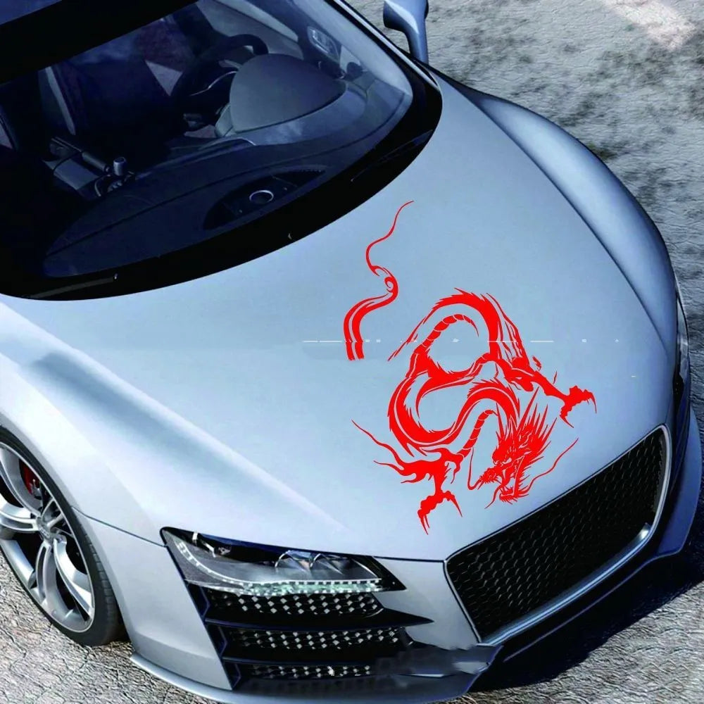 50x36 cm dragon design car body sticker on PET film for front end vehicle modification