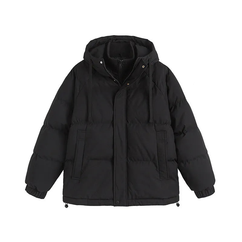 Winter cotton-padded coat in loose fit with side pockets, available in six colours including mustard yellow and light blue