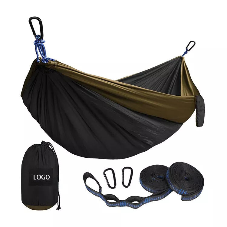 Nylon parachute cloth hammock in customizable colors for outdoor relaxation