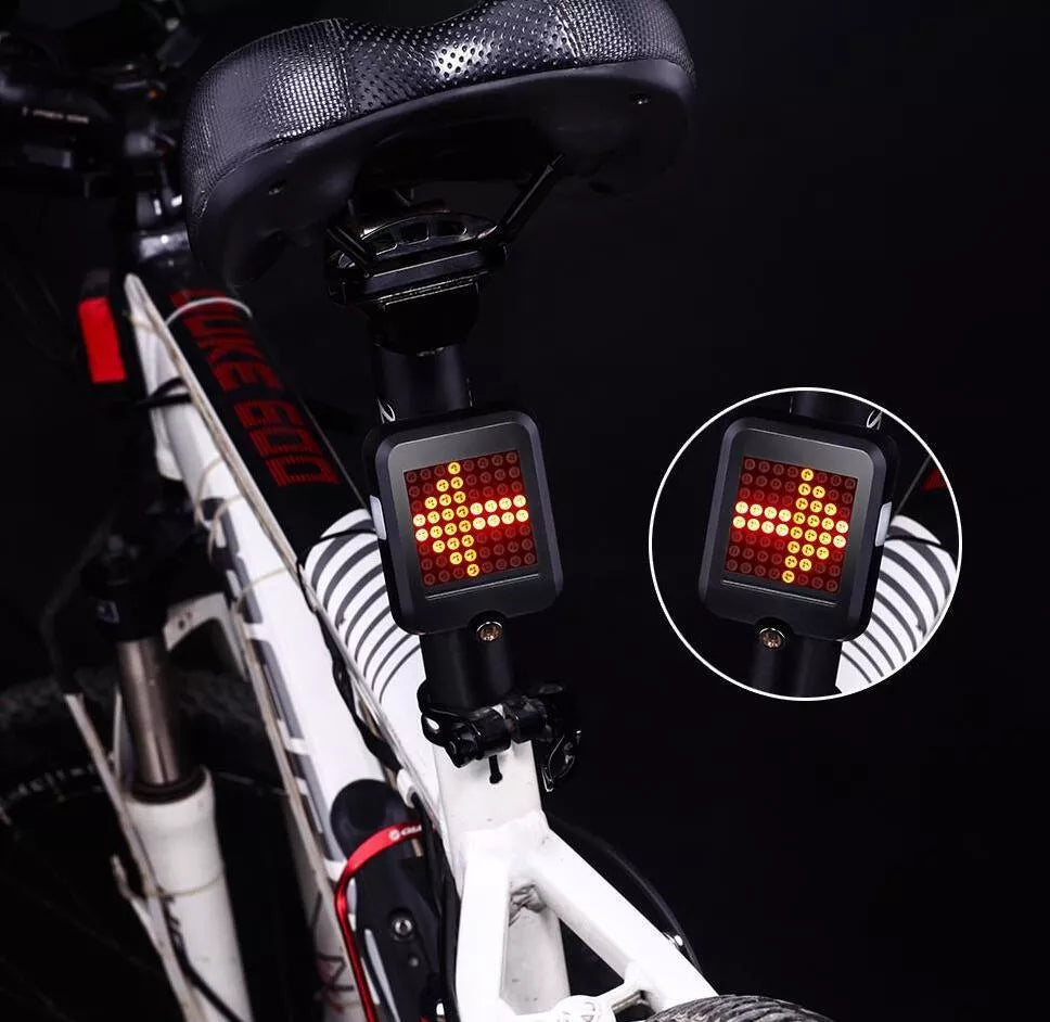 64 LED Bicycle Signal Light with intelligent steering and brake alert functions