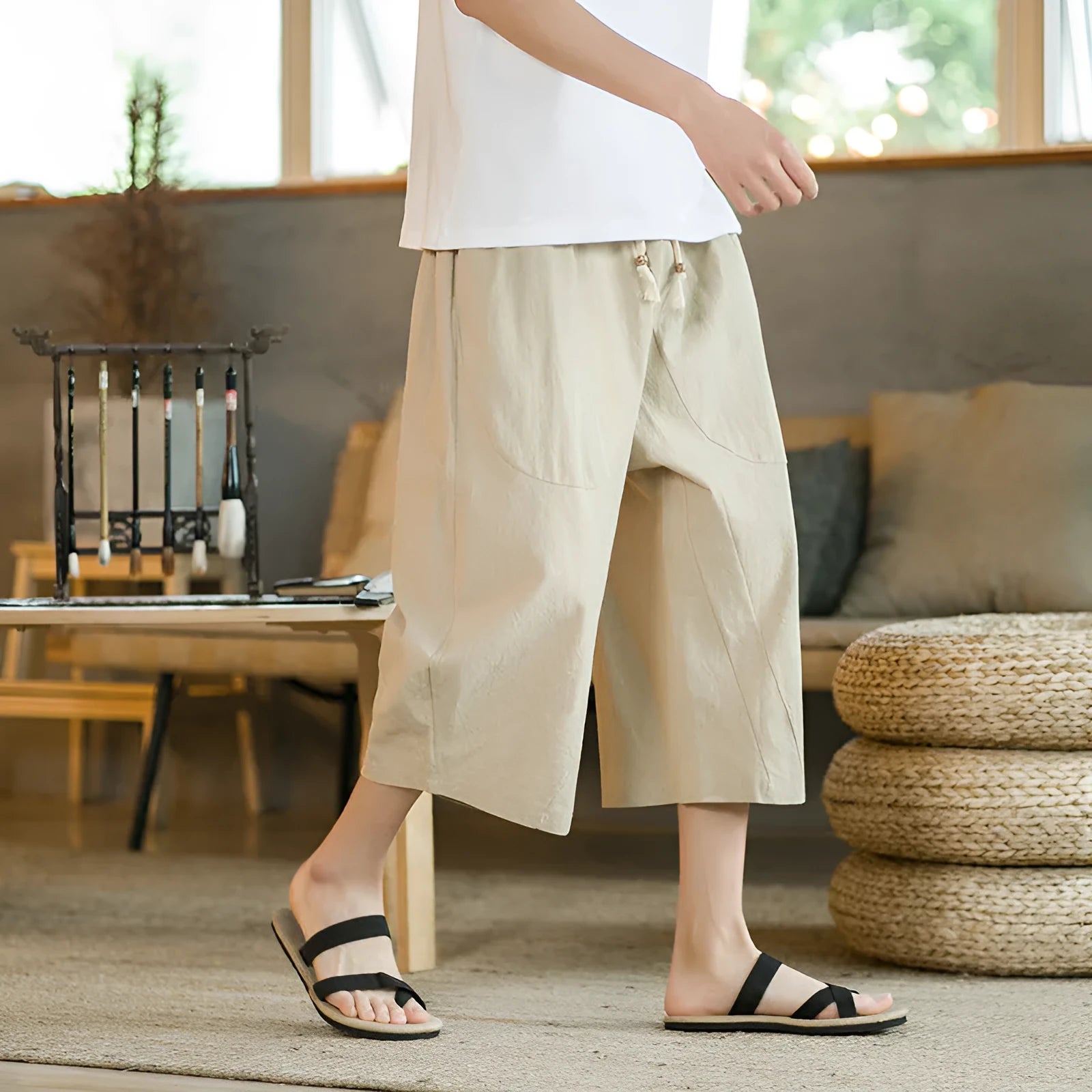 Women's plus size linen shorts in straight leg skinny fit available in multiple colours and sizes